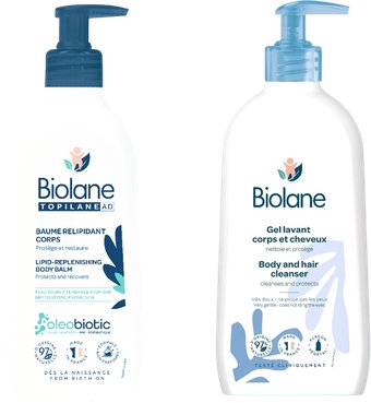 Набор детской уходовой косметики Biolane Гель для тела + Бальзам для тела (350мл+350мл)