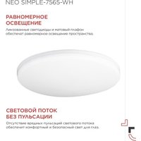 Припотолочная люстра In Home Neo Simple-7565-WH 4690612062549