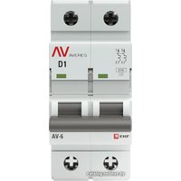 Выключатель автоматический EKF Averes AV-6 2P 1A (D) 6kA mcb6-2-01D-av
