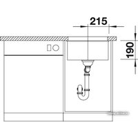 Кухонная мойка Blanco Subline 400-U (темная скала) [518961]