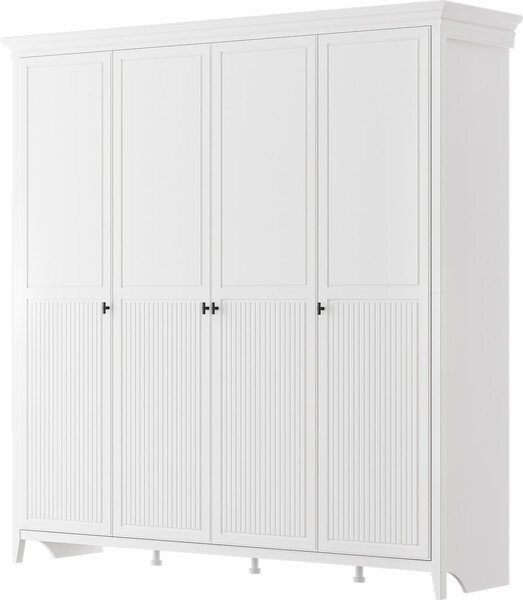 

Шкаф распашной Bravo Мебель Никеа ШР-4 (белый снег/лак белый)