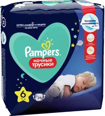 

Трусики-подгузники Pampers Pants Extra Large 6 ночные (25 шт)