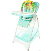 Высокий стульчик ForKiddy Podium Toys 0+ (два чехла +х/б вкладыш, бирюзовый)