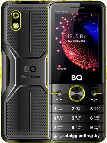 Кнопочный телефон BQ BQ-2842 Disco Boom (желтый)