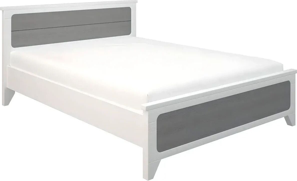 

Кровать Боринское Мебель Соня массив 160х200 (белый/серый)