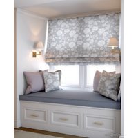 Римская штора Jalux Цветы 0466/4 50x170 (серый)