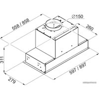 Кухонная вытяжка MAUNFELD Fantasy Light 60 (черный)