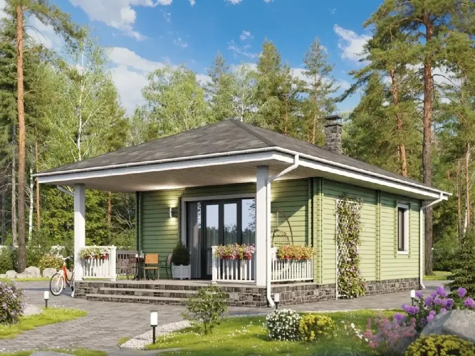 

Дом Woods из бруса Лотос