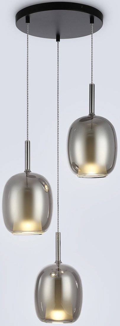 

Подвесная люстра Ambrella light LH11153/3 BK/WH/SM (черный/белый/дымчатый)