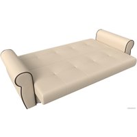 Диван Лига диванов Лига-019 118381 (экокожа, бежевый/коричневый/подушки коричневый)