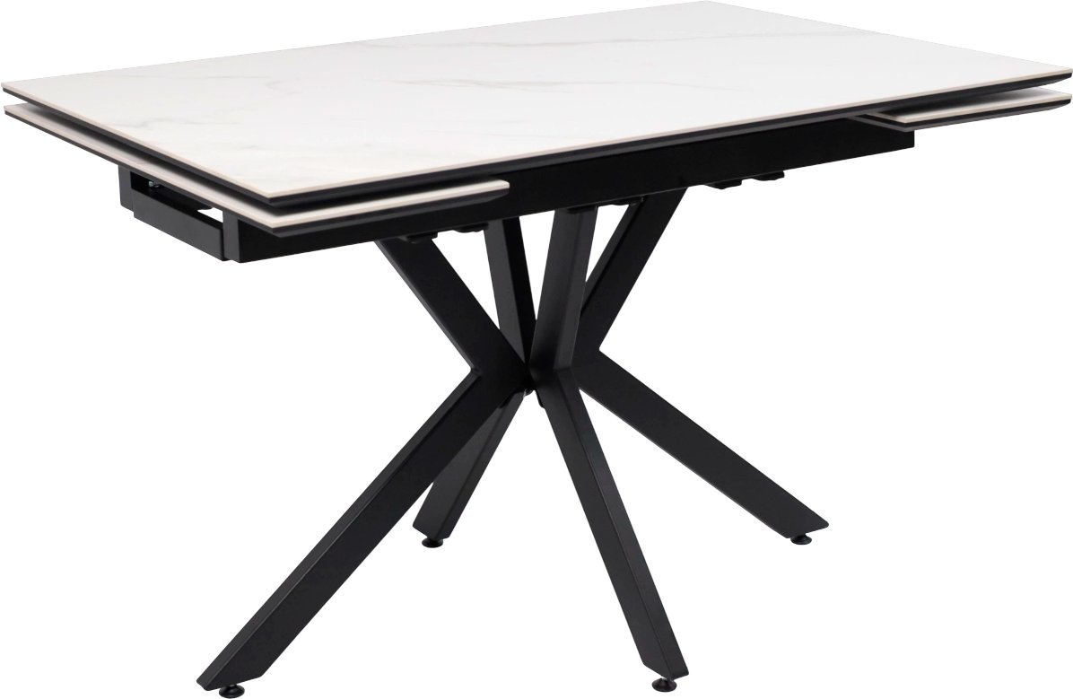 

Кухонный стол Lepremo AV 2111 МДФ+керамика раздвижной 1200-1800x800 (белый матовый Snow White/черный)