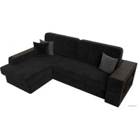 Угловой диван Лига диванов Брюссель левый 110654L (велюр черный)
