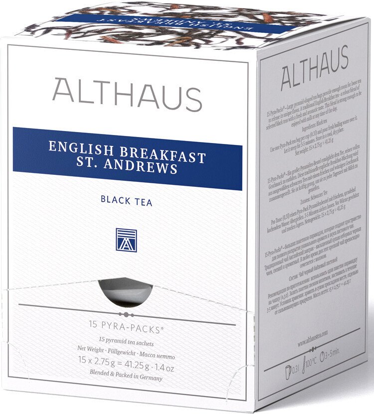 

Черный чай Althaus Pyra Pack English Superior 15 шт
