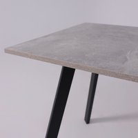 Кухонный стол ЭлиГард Solo 102x67 (бетон/черный)