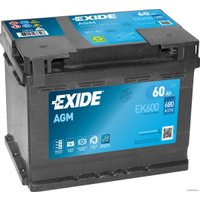 Автомобильный аккумулятор Exide Start-Stop AGM EK600 (60 А·ч)