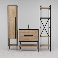  Дабер Тумба под умывальник 010 Andrea Elen 80 Т10.8А.2.6 (дуб канзас/коричневый)