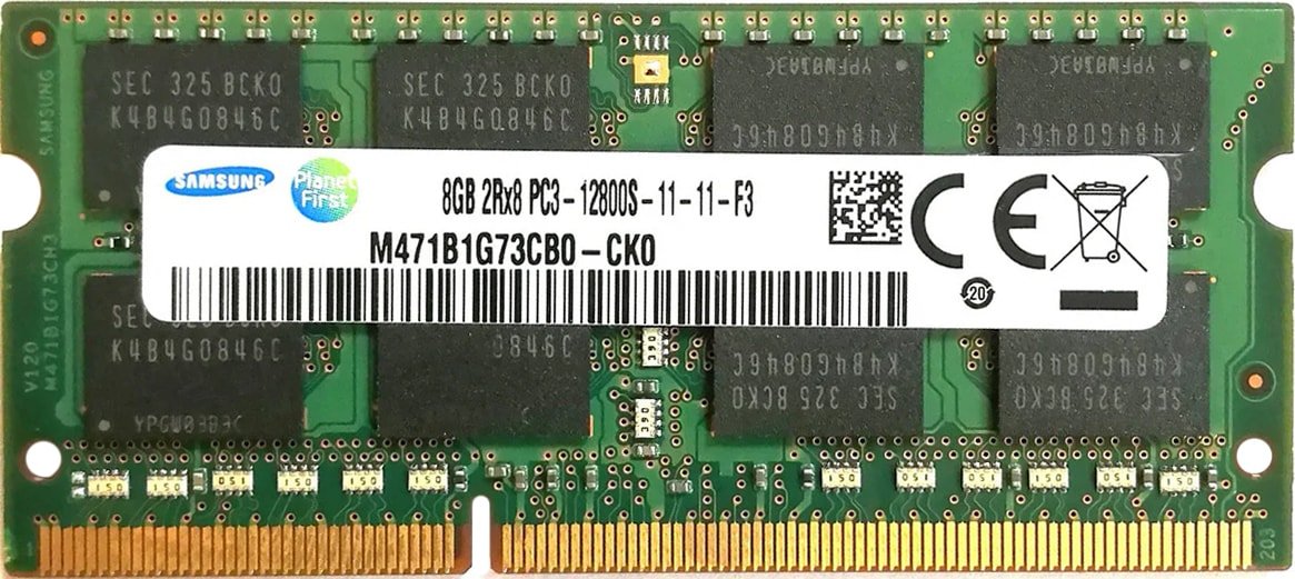 Оперативная память Samsung 8GB DDR3 SODIMM PC3-12800 M471B1G73CB0-CK0