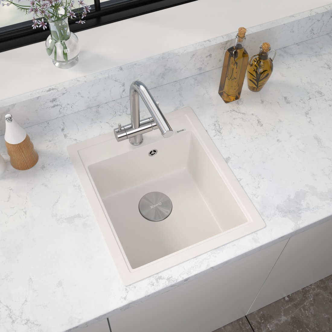 

Кухонная мойка ZorG Rock 46 Premium alba