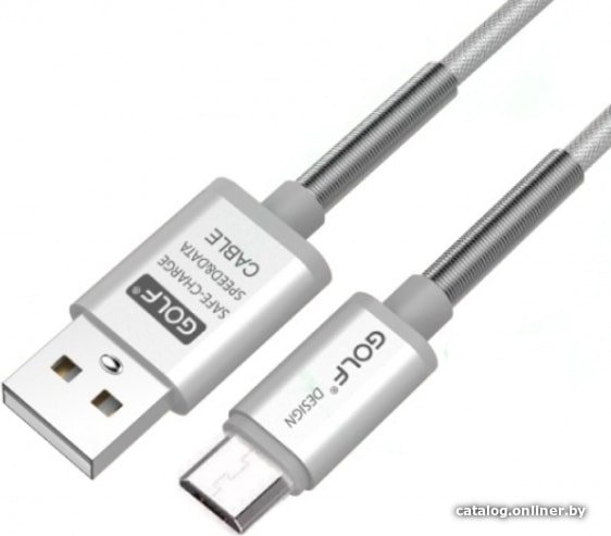 Кабель GOLF Micro USB GC-40 1 м (серебристый)