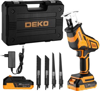 Сабельная пила Deko DKRS20 085-1070 (с 2-мя АКБ, кейс)