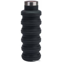 Бутылка для воды Bradex силиконовая складная с крышкой темно-серая