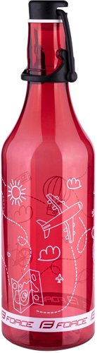 Бутылка для воды Force Flask 500мл (прозрачный/красный)