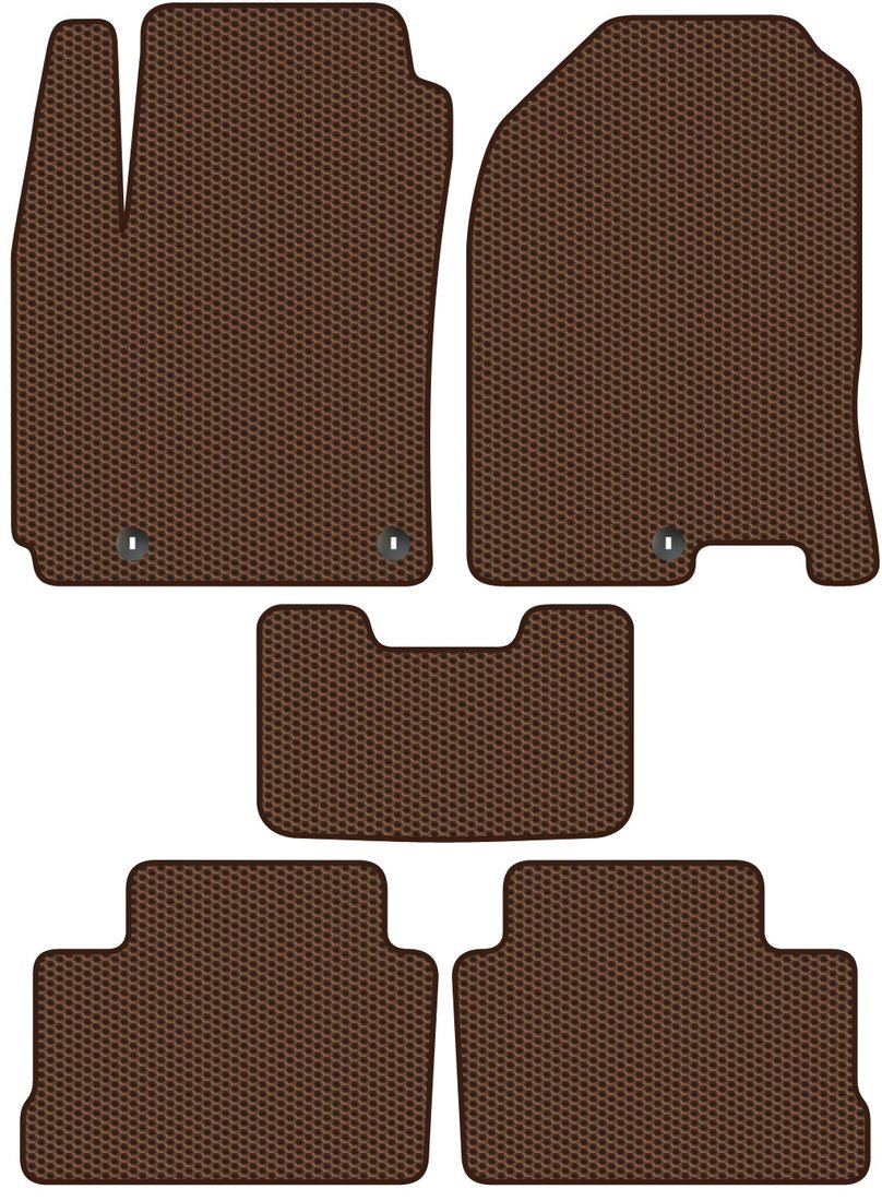 

Комплект ковриков для авто Alicosta Hyundai KONA I (suv / OS) 2017 - 2021 (коричневый, сота)