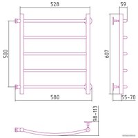 Полотенцесушитель Стилье Версия-Б2 500х500 (5) Г 18 00612-5050