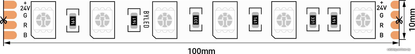 Светодиодная лента Byled BLS5050-60-24-14.4-RGB