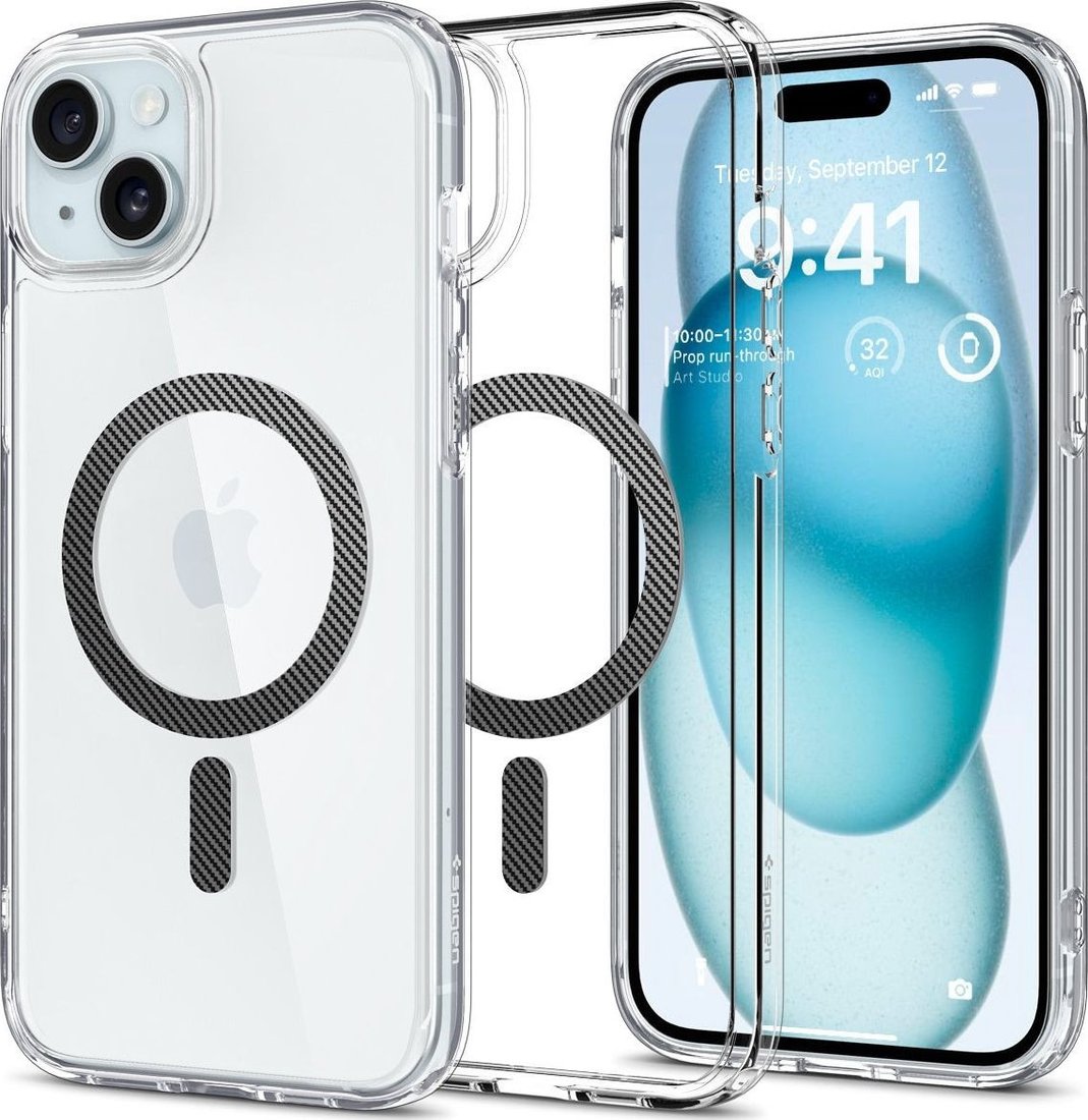 

Чехол для телефона Spigen Ultra Hybrid (MagFit) для iPhone 15 ACS06805 (черный)