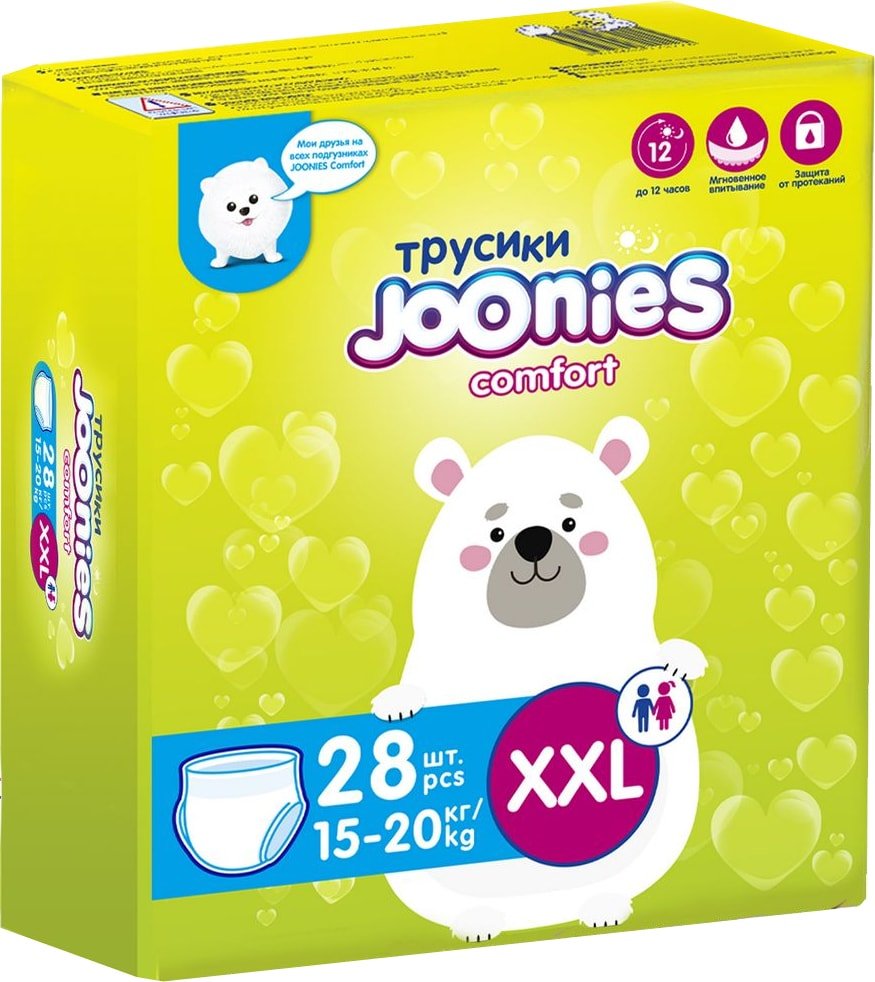 

Трусики-подгузники Joonies Comfort XXL 15-20 кг (28 шт)