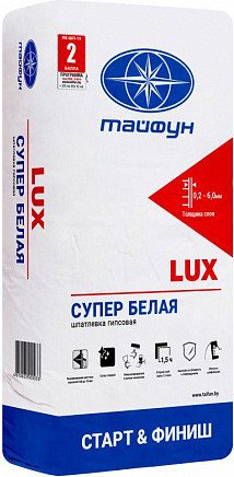 

Шпатлевка Тайфун LUX гипсовая 15 кг (белый)