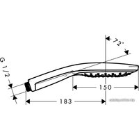 Душевая лейка Hansgrohe Raindance Select S 150 Air (28587400)