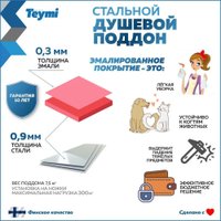 Душевой поддон Teymi Aina 80x80x15 T100107