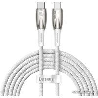 Кабель Baseus Glimmer Series Fast Charging Data Cable USB Type-C - Type-C 100W CADH000802 (2 м, белый)