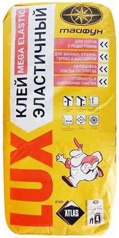 Клей для плитки Тайфун Lux повышенный эластичности (25 кг)