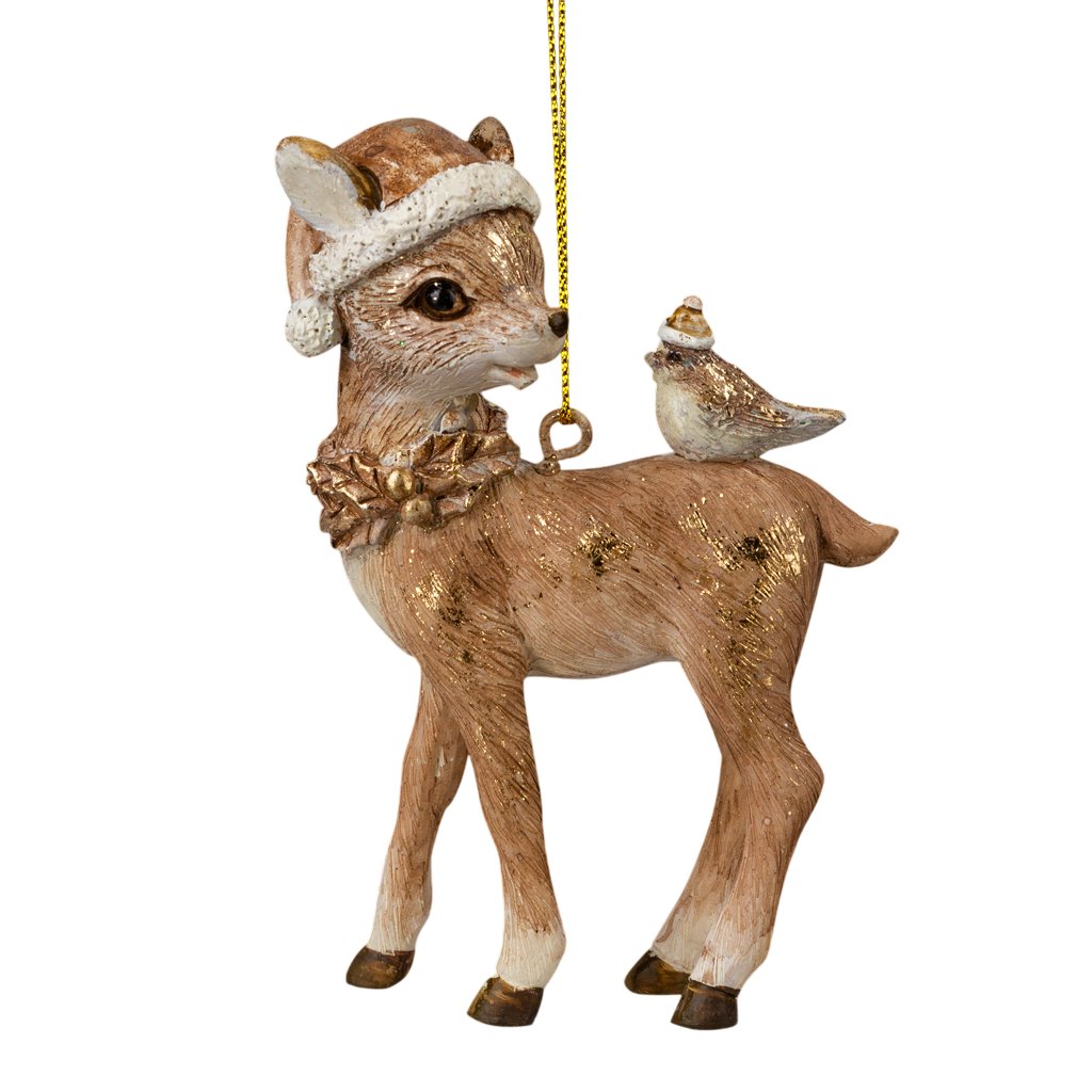 

Елочная игрушка Erich Krause Decor. Олененок с птичкой 64581