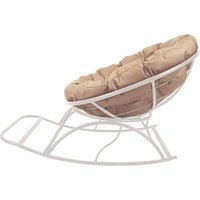 Кресло-качалка M-Group Папасан 12710101 (белый/бежевая подушка)