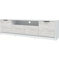 Тумба Интерлиния ТВ Концепт КТ-ТВ4-50 (дуб белый/белый платинум)