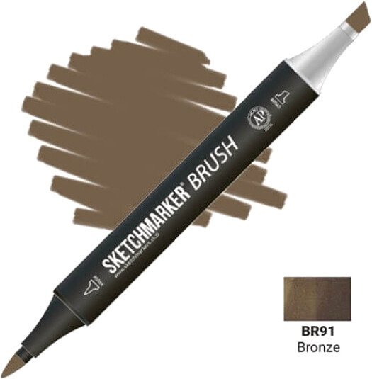 

Маркер художественный Sketchmarker Brush Двусторонний BR91 SMB-BR91 (бронзовый)