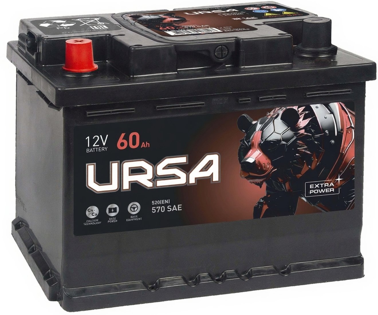 Автомобильный аккумулятор Ursa Extra Power L+ (60 А·ч)