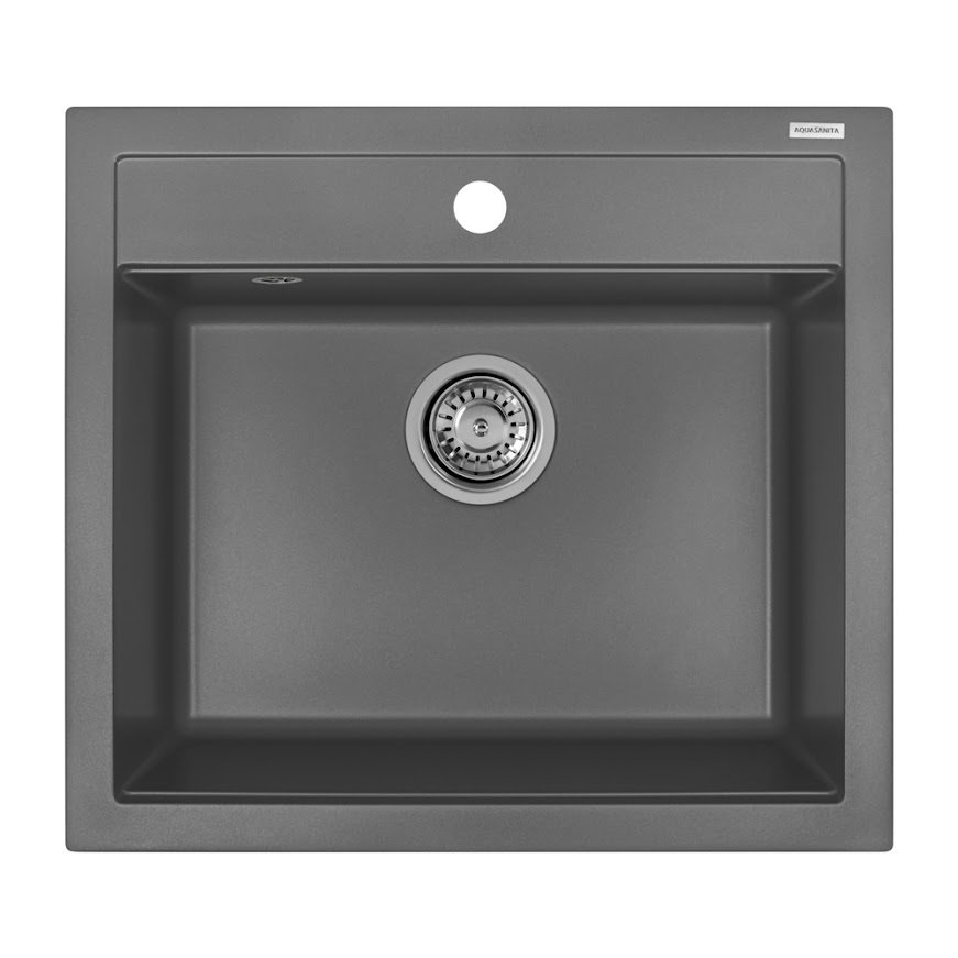 

Кухонная мойка Aquasanita Quadro SQQ100W (alumetallic 202)