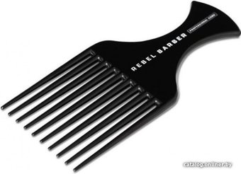 Расческа гребень Rebel Barber Afro Comb Total Black