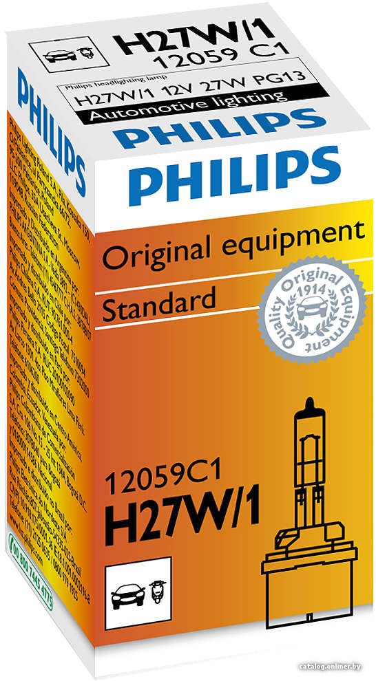 Галогенная лампа Philips H27W/1 Standart 1шт [12059C1]