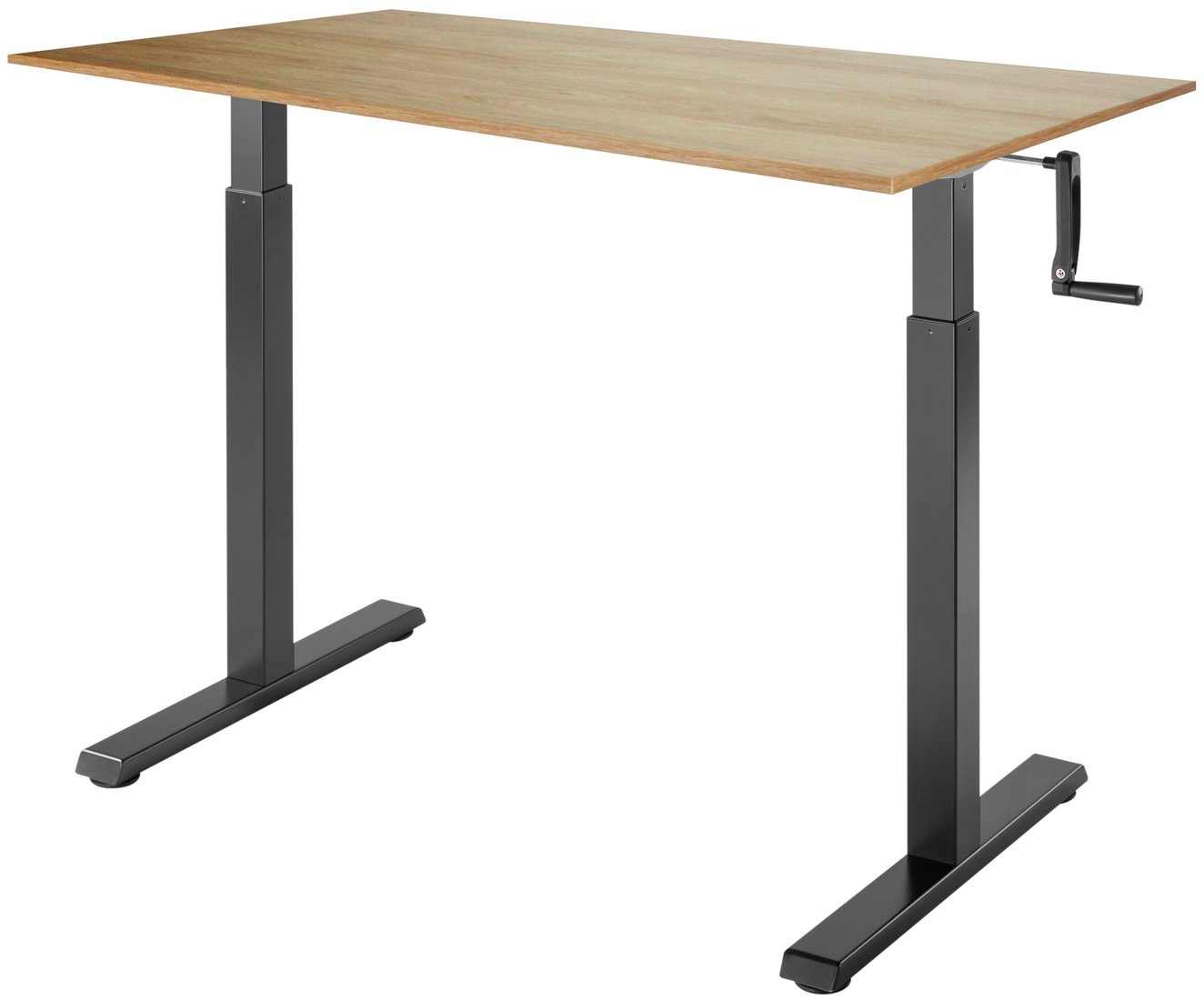 

Стол для работы стоя ErgoSmart Manual Desk Compact 1380x800x18 мм (дуб натуральный/черный)