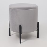 Пуфик AksHome Boot (серый велюр/черный)