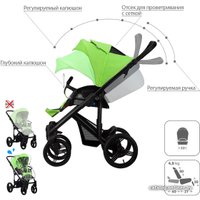 Универсальная коляска BEBETTO Magnum (3 в 1, 193, черная рама)