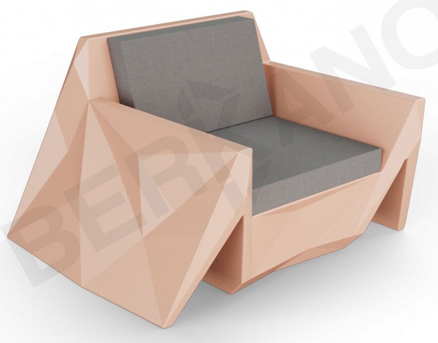 

Кресло Berkano Quaro с подушками 230_030_27 (терракотовый/графитовый)