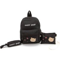 Детский рюкзак Ecotope С пеналом и сумочкой 287-2005-BLK (черный)