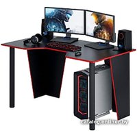 Геймерский стол MFMaster Форсаж-2 (черный/красный)